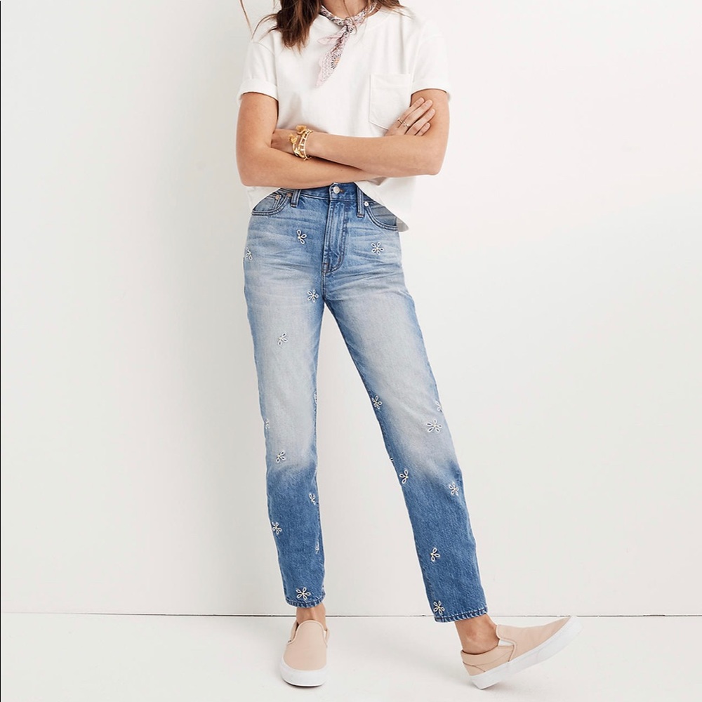 MADEWELL The Perfect Summer Jean Daisy Embroidered